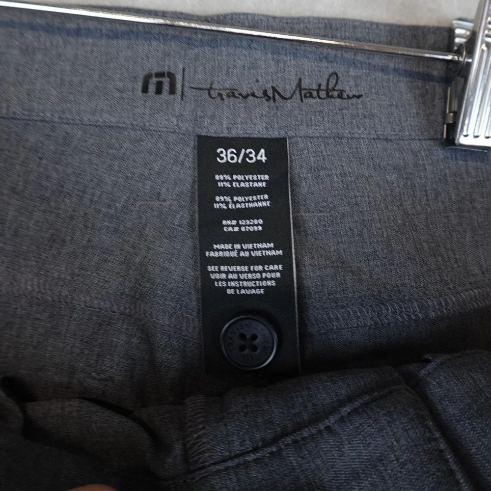 Travis Mathew Pants Mens Performance Golf Casual Gray 36x34 Open To Close - Picture 6 of 10